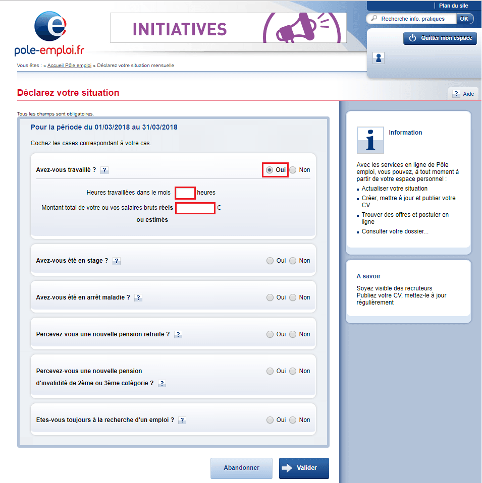 Attestation Sur Lhonneur Pole Emploi Micro Entreprise