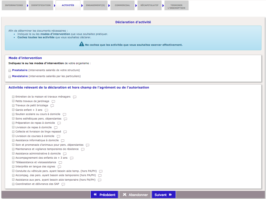 Code Ape Auto Entrepreneur Prestation De Service