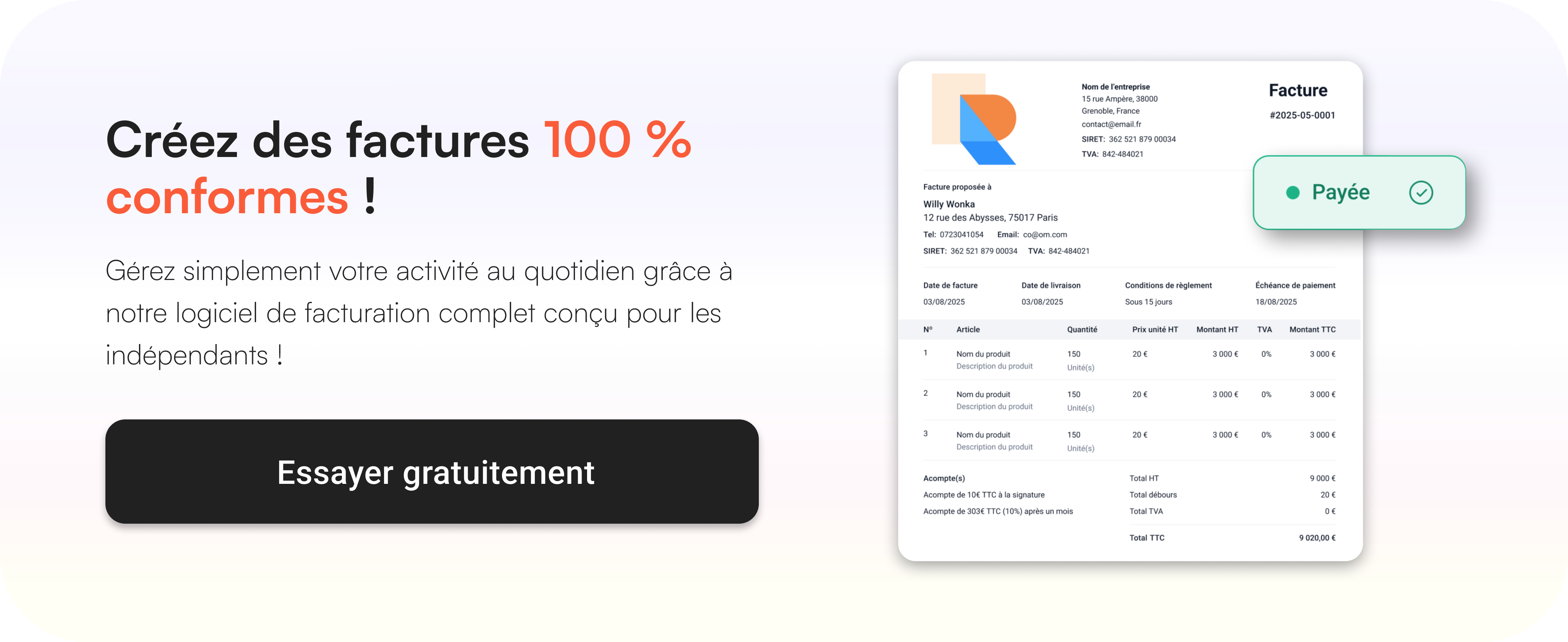 logiciel de facturation