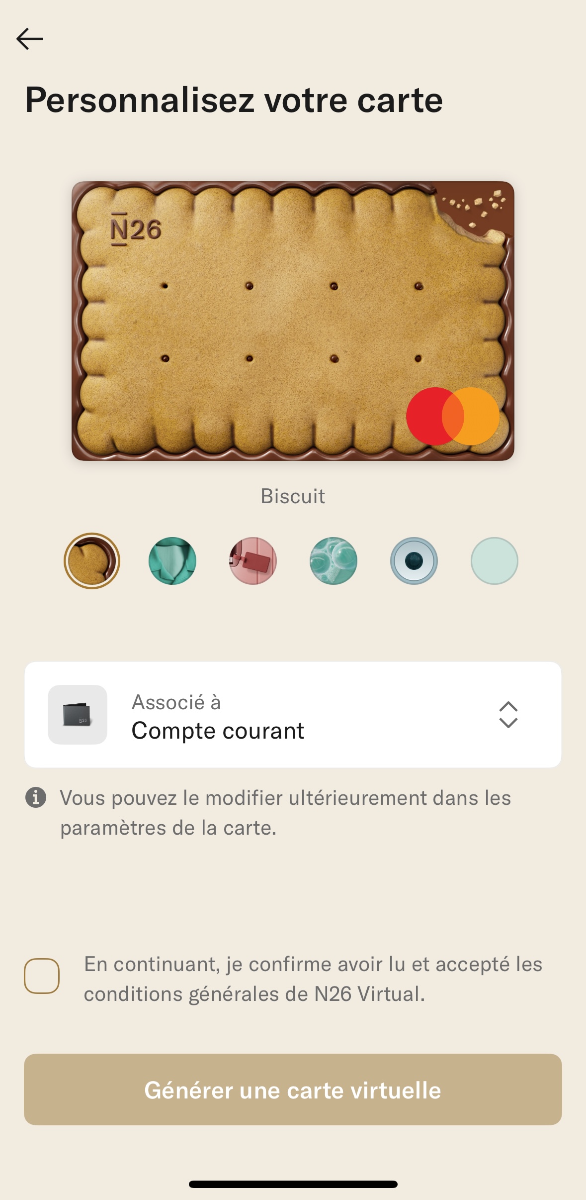 N26 carte virtuelle