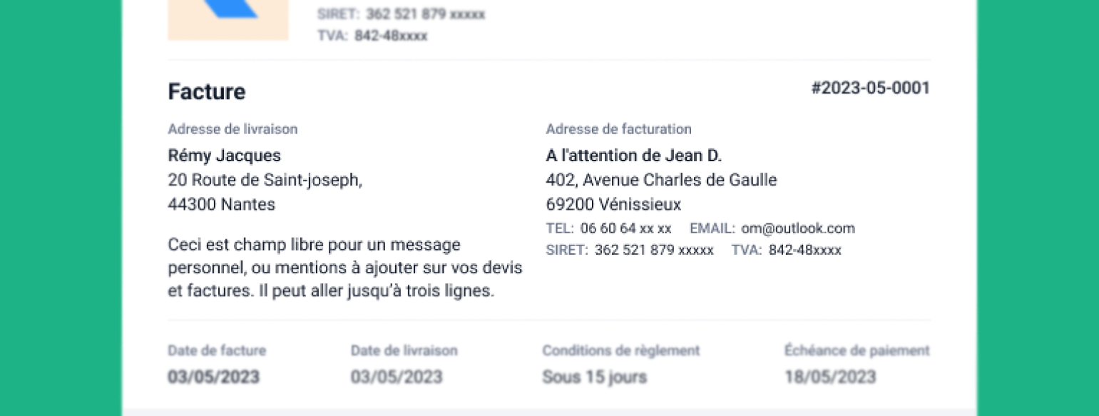 Identité du client