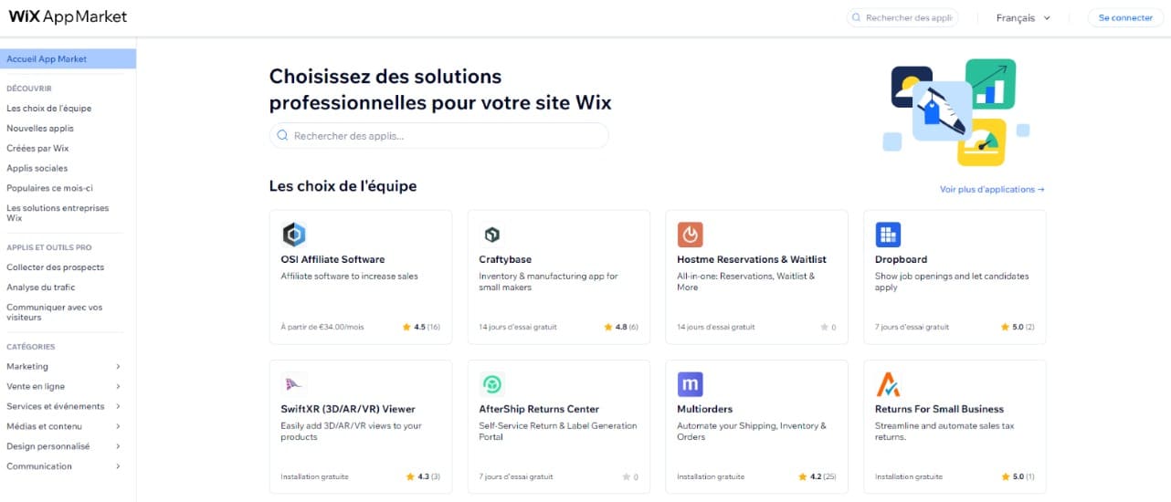 wix app market 