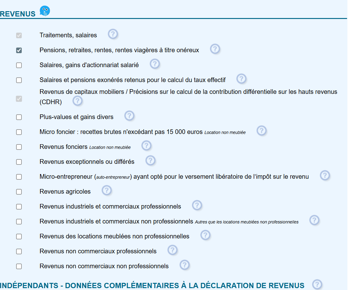étape 2 déclaration