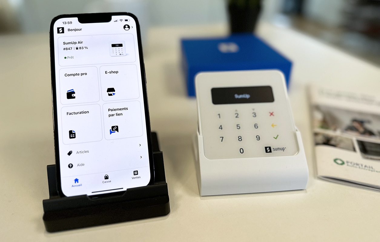 SumUp Solo - Terminal de Paiement avec Écran Tactile - Acceptez Toutes Les  Cartes Bancaires, NFC, Apple Pay, Google Pay