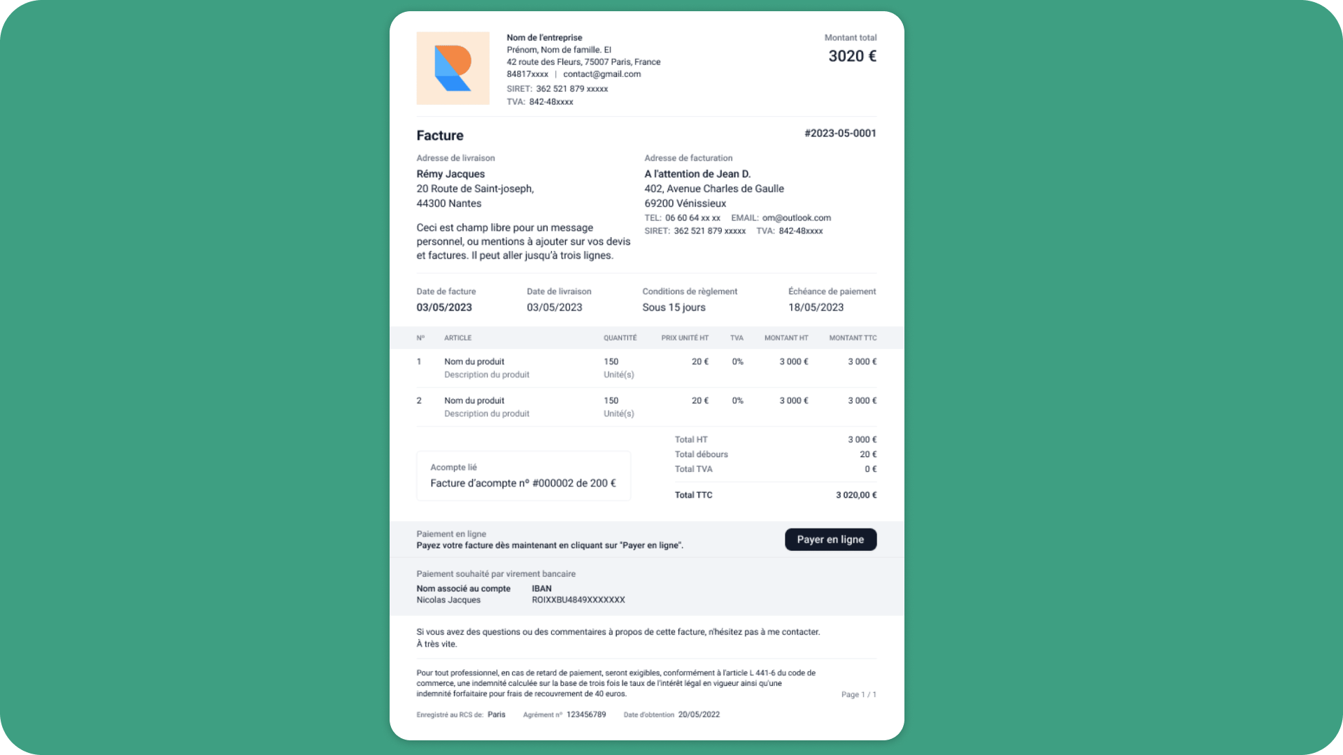 outil de facturation Solo