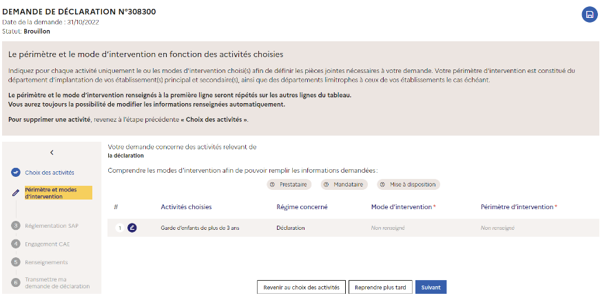 demande d'agrément auto-entrepreneur
