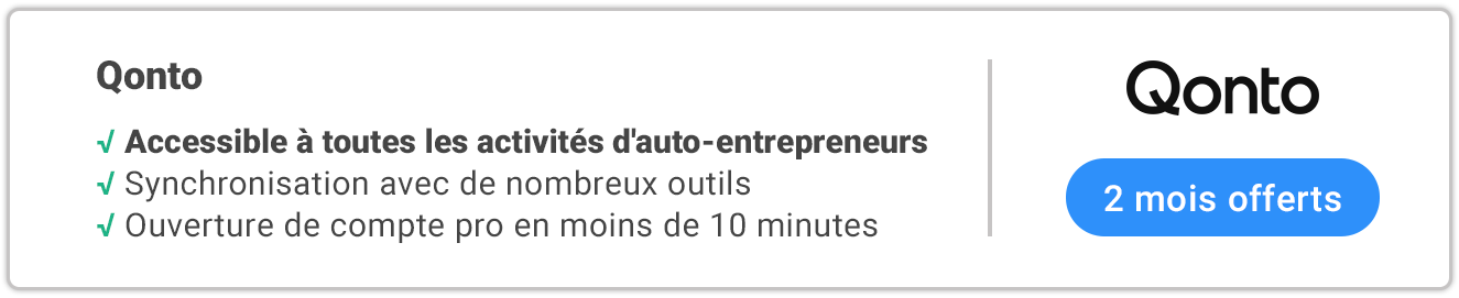ouvrir un compte bancaire auto-entrepreneur avec qonto